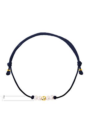 دستبند طلا مشکی زنانه 14 عیار MİNİMAL - کد 866922890