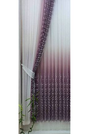 پرده زمینه بنفش پلی استر farbateks - کد 866684254