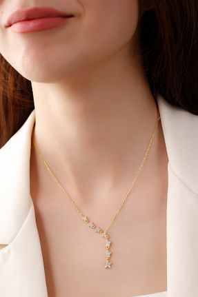 گردنبند نقره طلائی زنانه 925 عیار SARIASLAN - کد 826529533