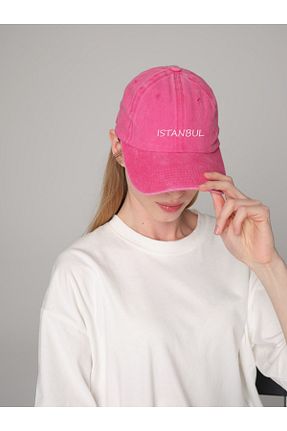 کلاه صورتی زنانه پنبه ای ŞapkaMania - کد 866692896