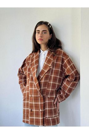 کت قهوه ای زنانه اورسایز Retrobird - کد 866694723