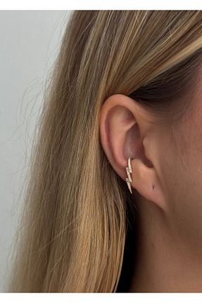 گوشواره جواهر طلائی روکش طلا KİLİGİSTANBUL - کد 866694436