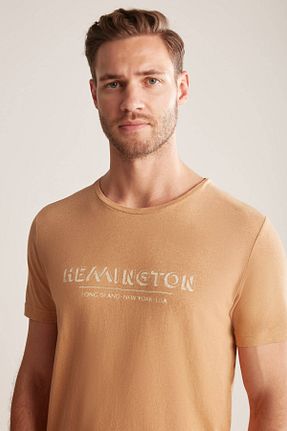 تیشرت بژ مردانه رگولار Hemington - کد 737816958