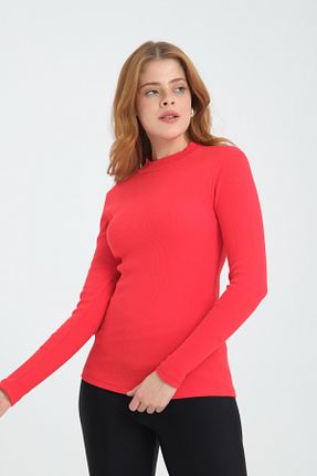 بلوز قرمز زنانه ساده ESPİNA - کد 790310573