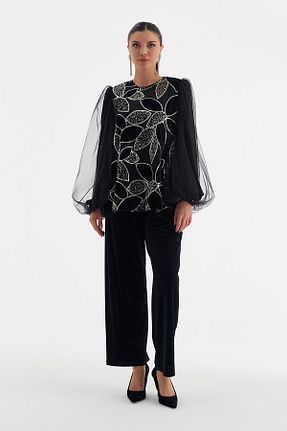 ست بالاتنه و پائین تنه مشکی زنانه بافتنی YAFA CLOTHING & ACCESSORIES - کد 866711740