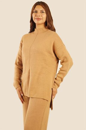 ست بالاتنه و پائین تنه قهوه ای زنانه تریکو İNSUEL - کد 858205196