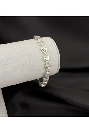 دستبند استیل (فولاد) زنانه رودیوم PRİDE COLLECTİON - کد 866718284