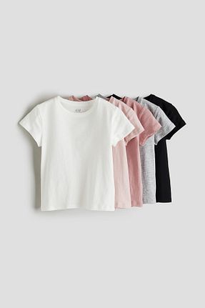 تیشرت رنگی بچه گانه یقه دوچرخه H&M - کد 866954979