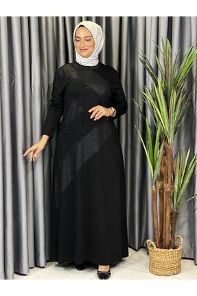 لباس سایز بزرگ مشکی زنانه Penye Butik büyük beden - کد 866949790