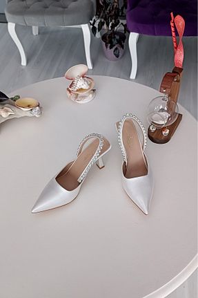 کفش مجلسی بژ زنانه پاشنه ضخیم LA CALZATURE - کد 847107967
