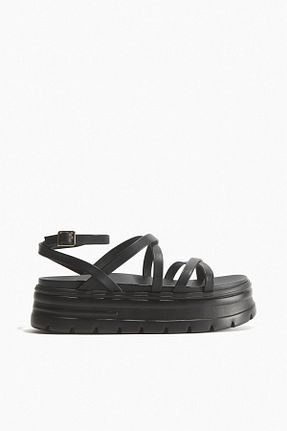 صندل مشکی زنانه پاشنه کوتاه (1 - 4 سانتی متر) H&M - کد 866741831