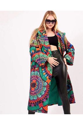 مانتو بلند سبز زنانه ACTUEL - کد 866760504