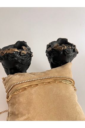 دستبند استیل (فولاد) طلائی زنانه استیل (فولاد) MiaCara - کد 866767055