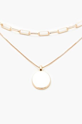 گردنبند جواهر طلائی زنانه روکش طلا Forever 21 - کد 866800263