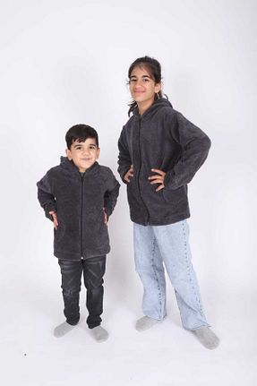 کت بلیزر طوسی بچه گانه مخملی Lavin - کد 866283425