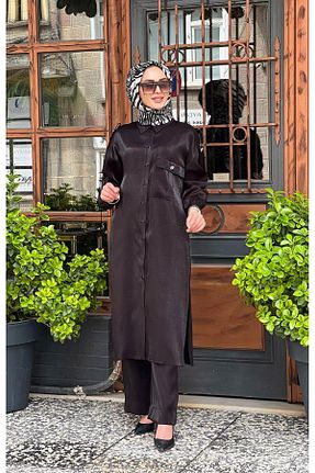 تونیک حجاب مشکی زنانه پنبه ای yeşim özcan - کد 866833549