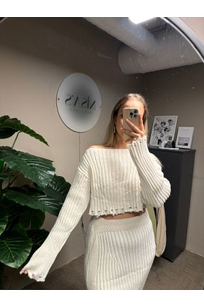 ست بالاتنه و پائین تنه بژ زنانه تریکو Nisas - کد 866838311