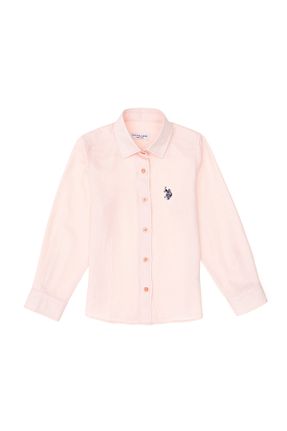 پیراهن صورتی بچه گانه یقه پیراهنی U.S. Polo Assn. - کد 866851243