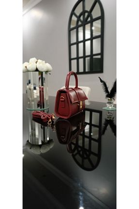 کیف دستی زرشکی زنانه ابعاد کوچک NahitaTyana - کد 866883590