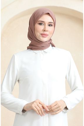روسری قهوه ای پلی استر sefamerve - کد 866905223