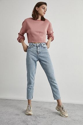شلوار جین آبی زنانه پاچه تنگ ByCukurovaFrango - کد 902482159