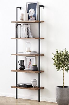 قفسه کتاب قهوه ای 200 cm Plus aksesuar - کد 149162581