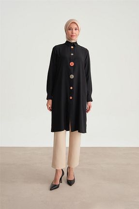 تونیک حجاب مشکی زنانه ویسکون Armine - کد 817916601