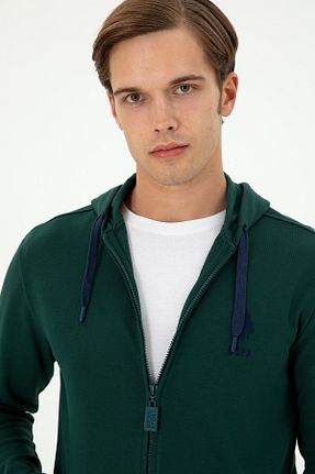 سوئیشرت سبز مردانه ساده U.S. Polo Assn. - کد 866958862