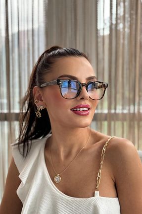 عینک محافظ نور آبی قهوه ای زنانه 50 By Harmony - کد 867397723
