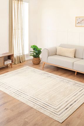 فرش بژ قابل شستشو Kaşmir Halı - کد 866998105