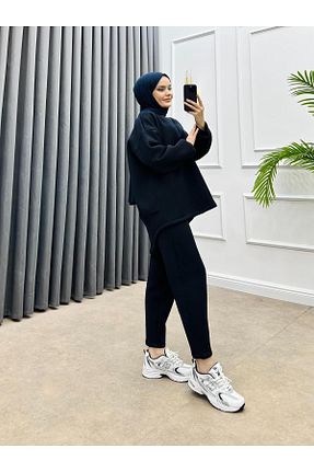 ست بالاتنه و پائین تنه سرمه ای زنانه بافتنی bezenstore - کد 867006283