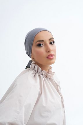 شال طوسی زنانه پنبه ای 19V69 ITALIA - کد 866996783