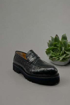 کفش کژوال مشکی مردانه چرم خالص eforia - کد 837780039