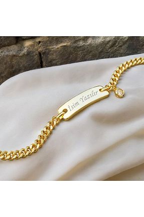 دستبند استیل (فولاد) زرد زنانه استیل (فولاد) Satürn Silver Kuyumculuk - کد 840342569