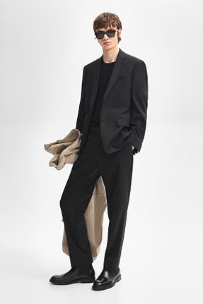 شلوار مشکی مردانه پشمی Massimo Dutti - کد 852795228