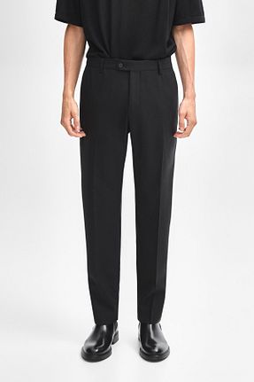 شلوار مشکی مردانه پشمی Massimo Dutti - کد 852795228