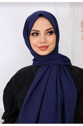 شال سرمه ای زنانه پنبه ای Trablus - کد 867028897
