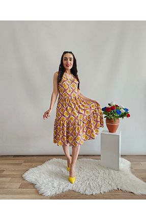 لباس نارنجی زنانه ویسکون Altı Üstü Butik - کد 867231475