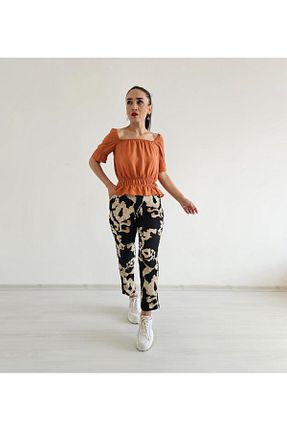 بلوز نارنجی زنانه ساده Altı Üstü Butik - کد 867048845