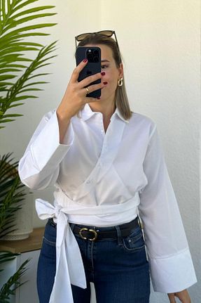 لباس سفید زنانه بافتنی Kubos Moda - کد 867040804