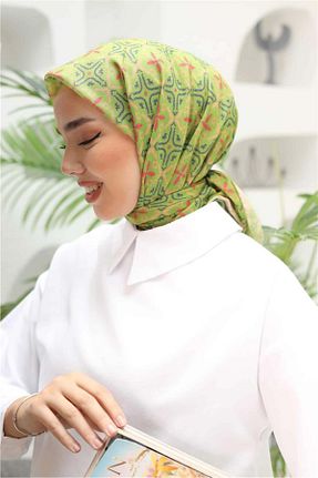 روسری طلائی پنبه ای SİLKHOMEE - کد 867720567