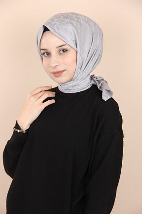 روسری طوسی پنبه ای QUAJ - کد 867053453