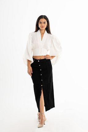 دامن مشکی زنانه لیکرا BsY boutique - کد 867051107