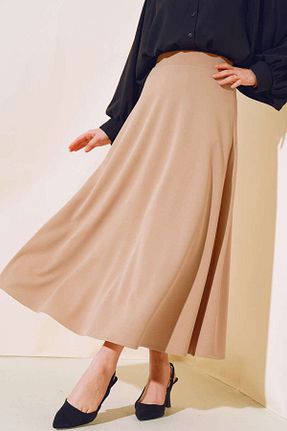 دامن قهوه ای زنانه بافتنی Kirazgym - کد 867064470