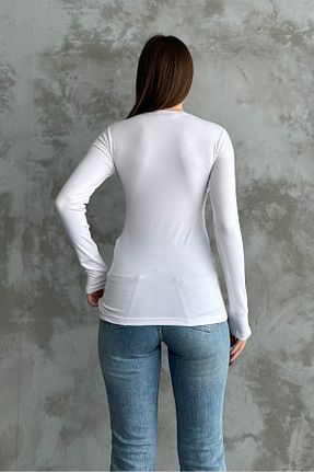 بلوز سفید زنانه ساده macharel jeans - کد 867075248