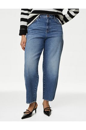 شلوار جین سرمه ای زنانه پاچه زیپ دار Marks & Spencer - کد 867101708