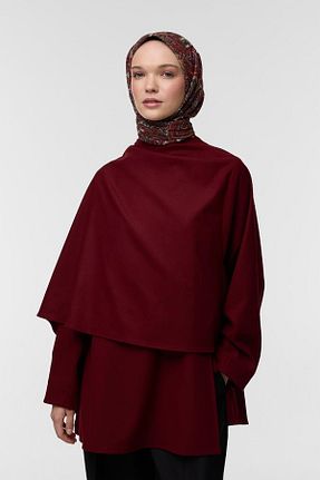 روسری زرشکی پنبه ای Qef - کد 867083040