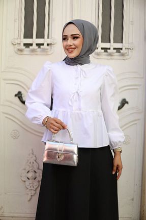 پیراهن سفید زنانه رگولار Swana - کد 867087013