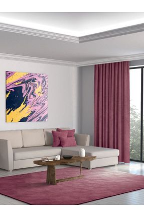 پرده زمینه صورتی پلی استر Perle - کد 87749411