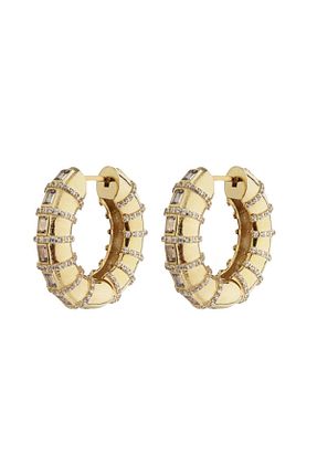 گوشواره استیل (فولاد) طلائی زنانه روکش طلا neslyaccessories - کد 867097592